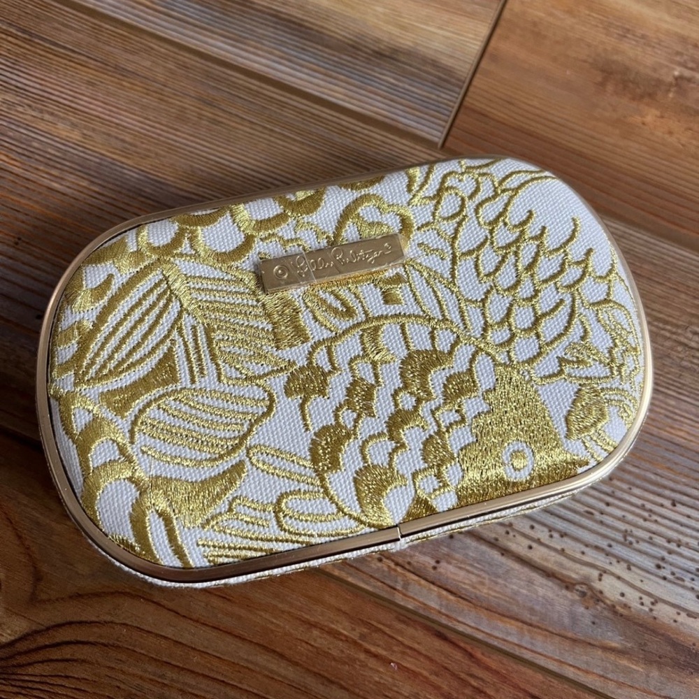 Lilly Pulitzer Gold Crossbody Clutch